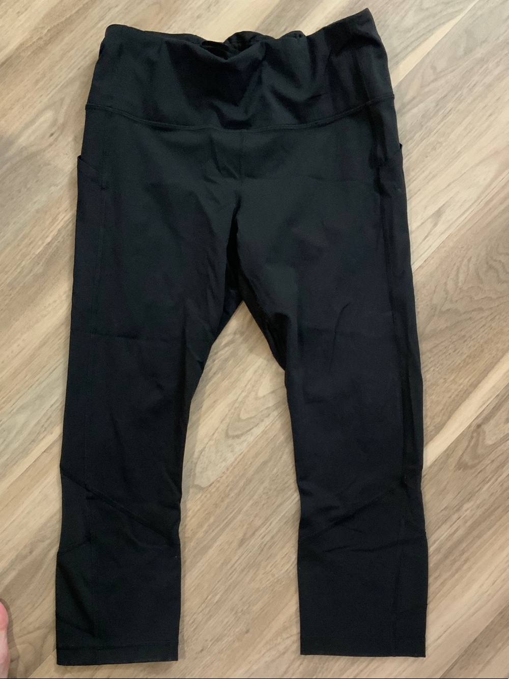 lululemon athletica Black Pace Rival HR Crop 22” w/ Pockets